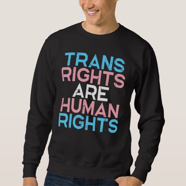 Sudadera Trans Rights Human Rights Transgender Lgbtq Men Wo (Anverso)