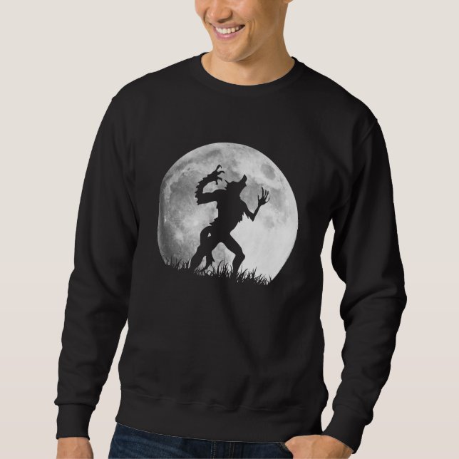 Sudadera Transformación en un hombre lobo en la Luna Llena (Anverso)