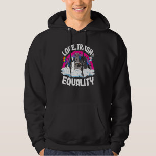 Sudadera Trash de amor e igualdad Opossum Raccoon Bisexual 