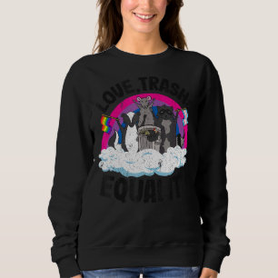 Sudadera Trash de amor e igualdad Opossum Raccoon Bisexual 