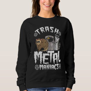 Sudadera Trash Maniacos Metalizado Opossum Raccoon Gótico R