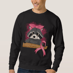 Sudadera Trash Panda Cinta rosa Raccoon Cáncer de Mama Awar