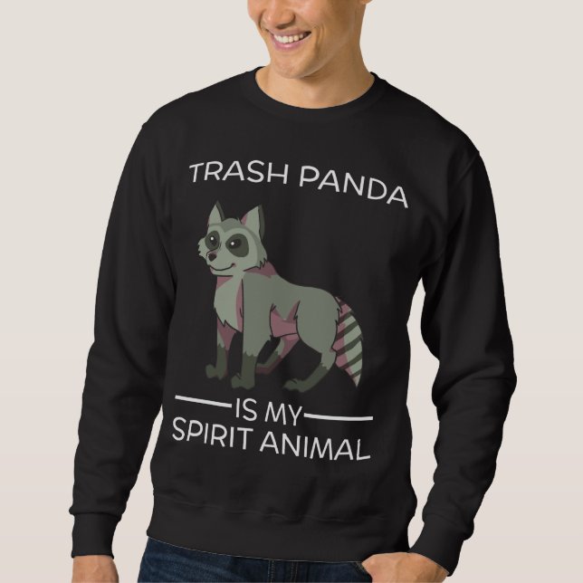 Sudadera Trash Panda es mi Espíritu Animal Gracioso Raccoon (Anverso)