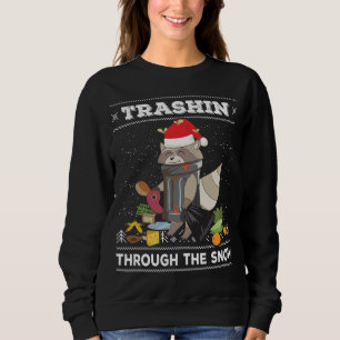 Sudadera Trashin A Través Del Racco De Nieve Santa Claus
