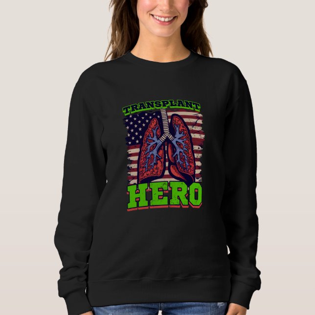 Sudadera Trasplante de pulmón de diseño de hero (Anverso)