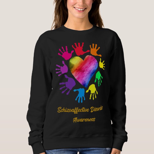 Sudadera Trastornos Esquizoafectivos Manos de Conciencia (Anverso)