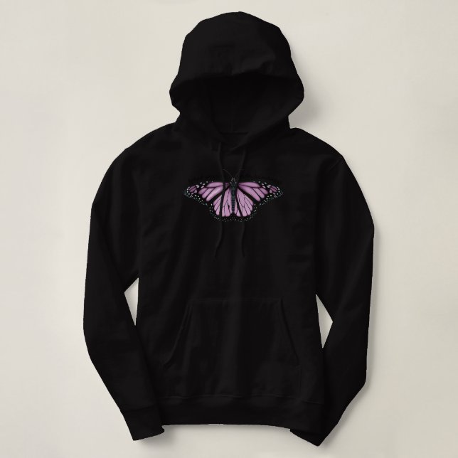 Sudadera Tratar A La Gente Con Amabilidad Mariposa Púrpura (Diseño del anverso)