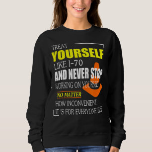 Sudadera Trátese Como Yo 70 Funny Interstate 70 Colu