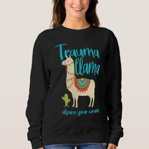 Sudadera Trauma Llama Alpaca Tu Granja de Animales Heridos 
