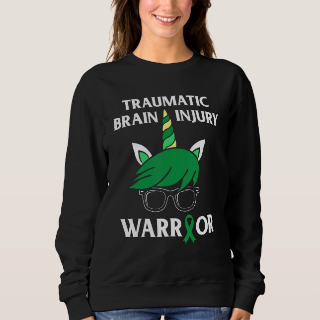 Sudadera Traumatic Brain Injury Survivor Unicorn TBI Warrio (Anverso)