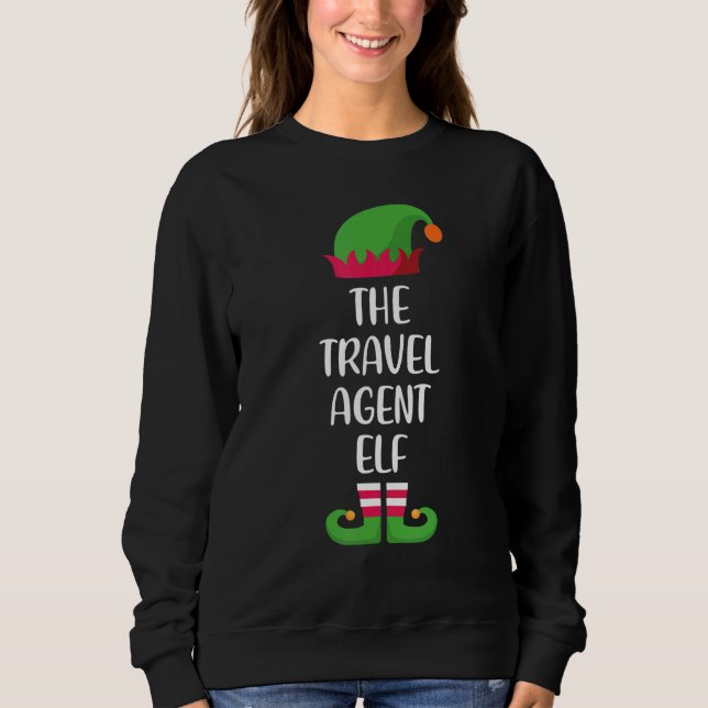 Sudadera Travel agent Elf Family Matching Group Christmas P (Anverso)