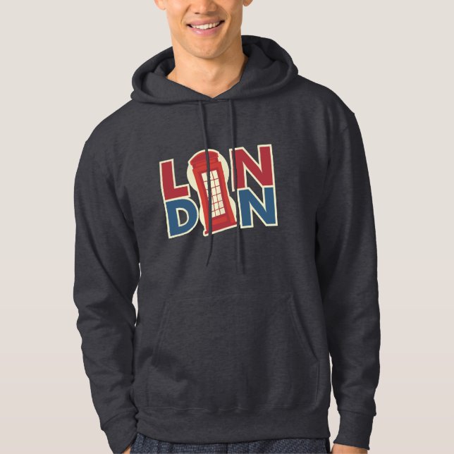 Sudadera Travel Cities London Blue Red Phone Box (Anverso)