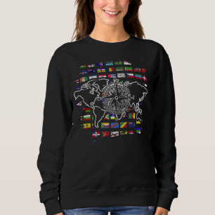 Sudadera Traveller International Country Flags Compass Worl