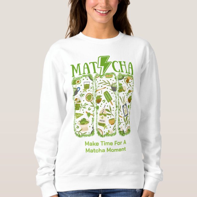 Sudadera Trazo de pincel del tornillo Lightning de MATCHA (Anverso)