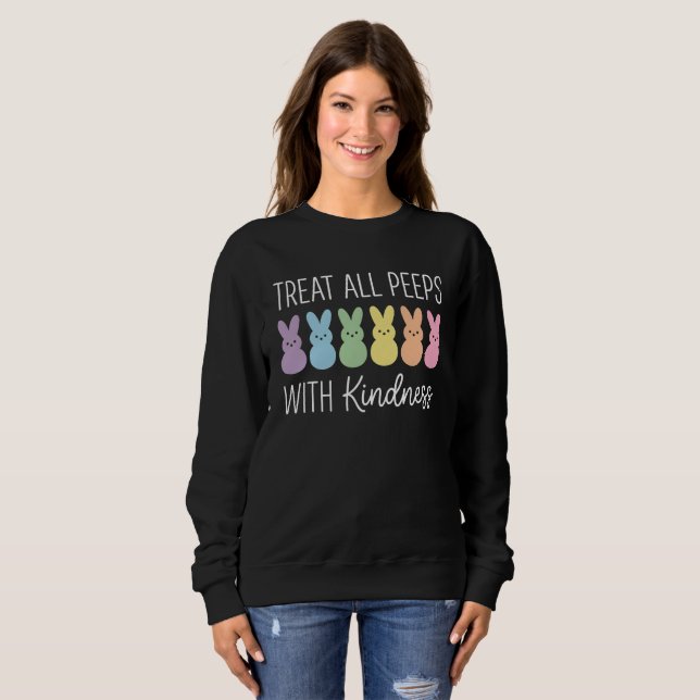 Sudadera Treat All Peeps With Kindness Easter Teacher (Anverso completo)
