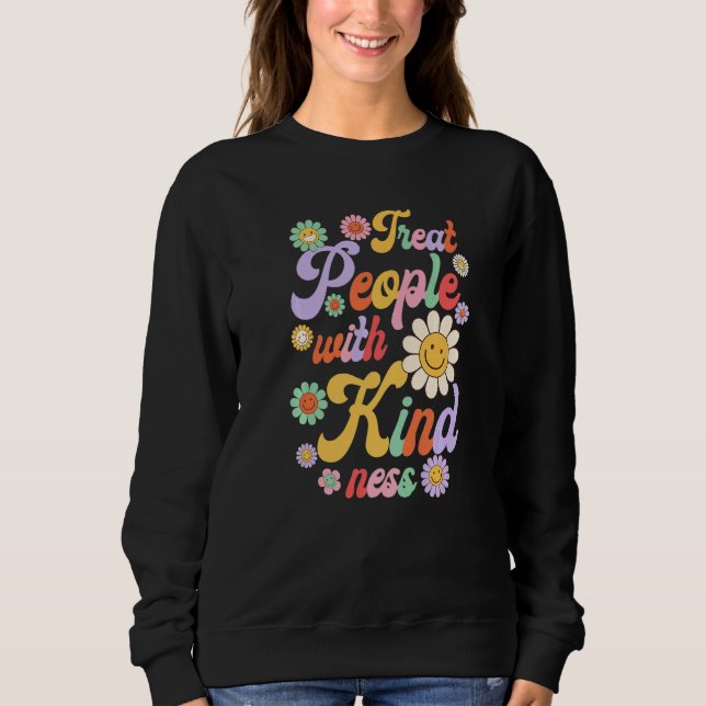 Sudadera Treat People With Kindness  Cute Kind Trending (Anverso)