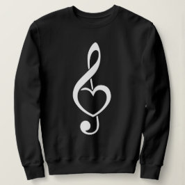 Sudadera Treble Clef Heart Music Note