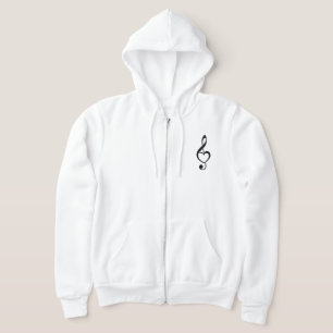 Sudadera Treble Clef Heart Music Note