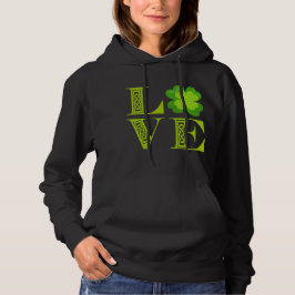Sudadera Trébol de trébol verde irlandés Nudo celta AMOR