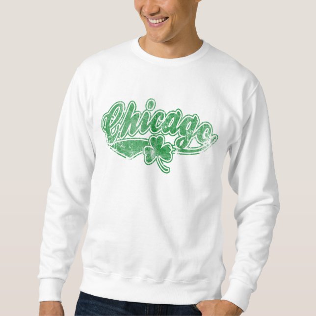 Sudadera Trébol del irlandés de Chicago (Anverso)