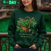 Trébol irlandés vintage en cesta 