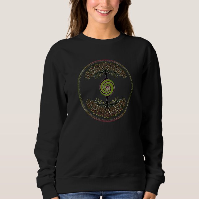 Sudadera Tree of life Spiral Earth Yggdrasil Norse Celtic V (Anverso)
