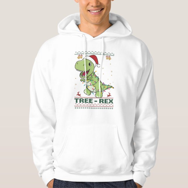 Sudadera Tree-Rex Funny Dinosaur Pun T-Rex (Anverso)