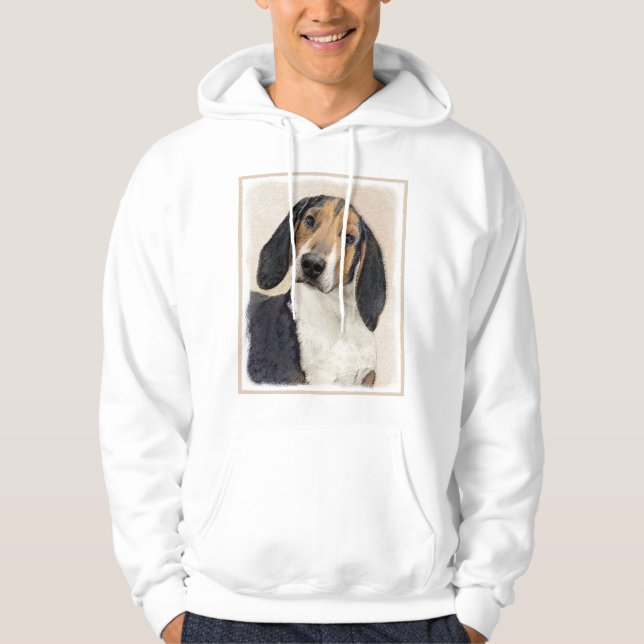 Sudadera Treeing Walker Coonhound Painting - Arte original (Anverso)