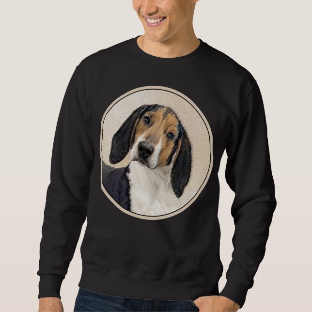 Sudadera Treeing Walker Coonhound Painting - Arte original (Anverso)