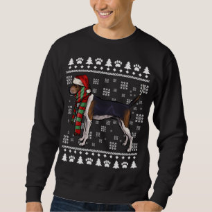 Sudadera Trek Walker Coonhound Dog Santa Hat Xmas Ugly C
