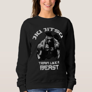 Sudadera Tren como la bestia Jiu Jitsu BJJ Aplastando a la