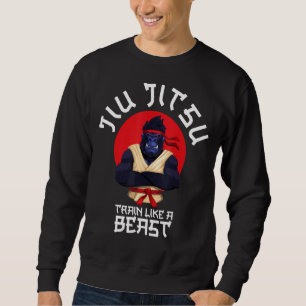 Sudadera Tren Como Una Bestia Jiu Jitsu Bjj Aplastando A Mm