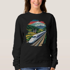 Sudadera Tren de bala japonés y el Monte Fuji