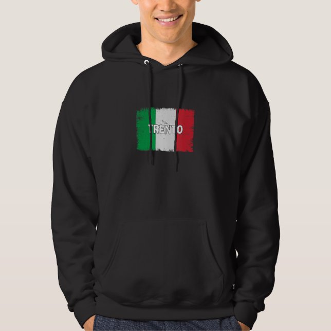 Sudadera Trento Italia Ciudad con bandera italiana (Anverso)