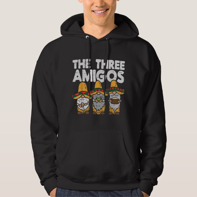 Sudadera Tres amigos nómadas mexicanos cutan cinco de mayo (Anverso)