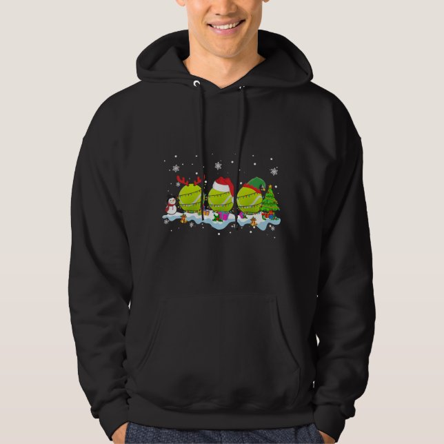 Sudadera Tres cerdas de tenis de renos de Santa ELF Cute Ch (Anverso)
