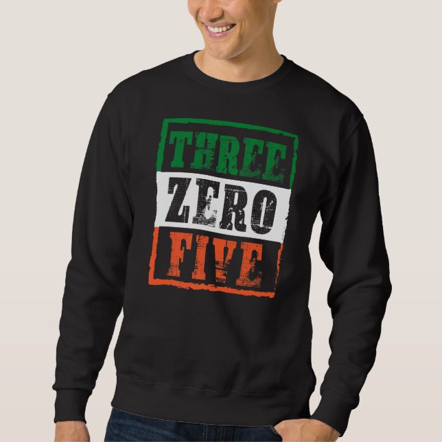 Sudadera Tres Cero Cinco 305 Miami Florida (Anverso)