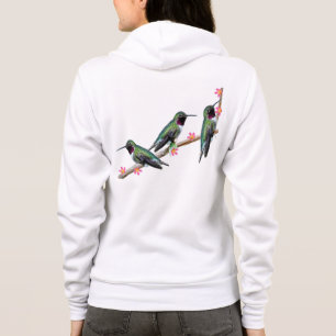 Sudadera Tres colibríes en la rama Silencio perenne