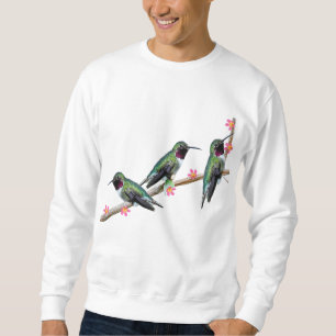 Sudadera Tres colibríes en la rama Silencio perenne