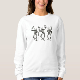 Sudadera Tres esqueletos de enfermeras Diseño de Halloween 