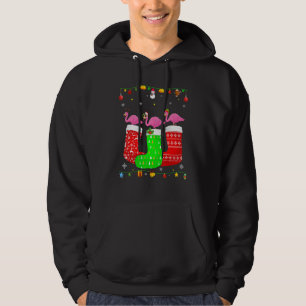 Sudadera Tres flamencos en calcetines de Navidad Pijama de 