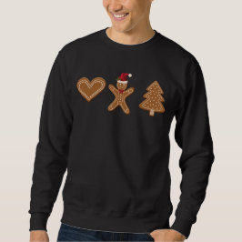 Sudadera Tres formas de galletas de jengibre de Navidad