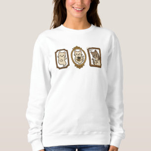 Sudadera Tres gatos fantasmas en marcos ornamentados   Hall