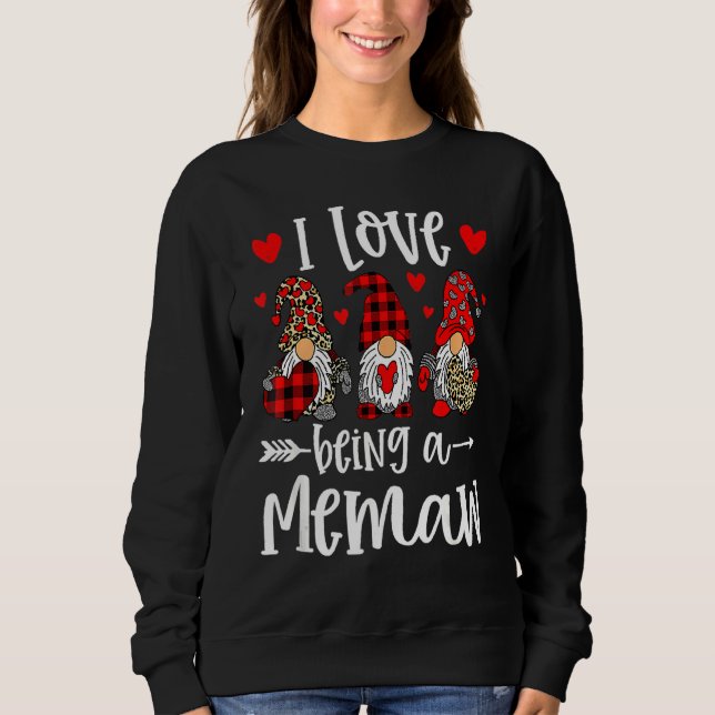 Sudadera Tres Gnomas Que Me Encanta Ser Un San Valentín Fun (Anverso)