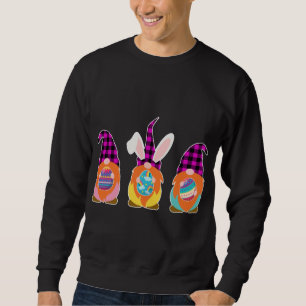 Sudadera Tres Gnomes Cuidados Con Huevo Feliz Día de Pascua