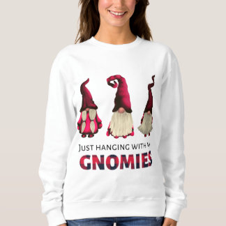 Sudadera Tres gnomos colgando con mi búfalo de Gnomies