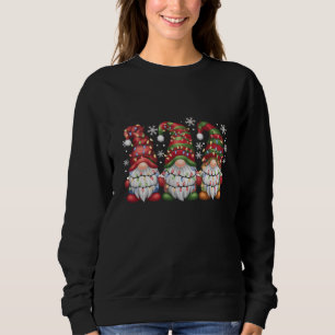 Sudadera Tres Gnomos de cuadros de Búfalo Rojo de Navidad