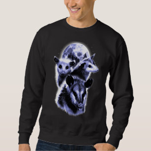 Sudadera Tres Luna De Oposum Con 3 Possules Y Luna Muerta