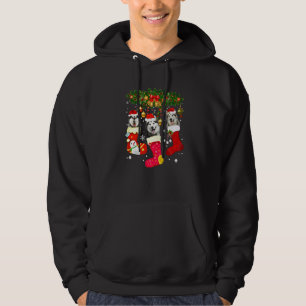 Sudadera Tres Malamutes de Alaska con calcetines de Navidad