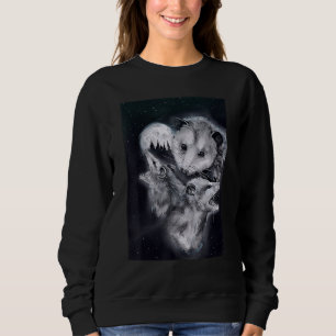 Sudadera Tres Moon De Possum Con 3 Possules Y Cos De Luna M